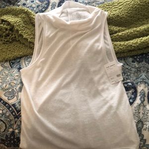 White cowl neck shirt from Free People